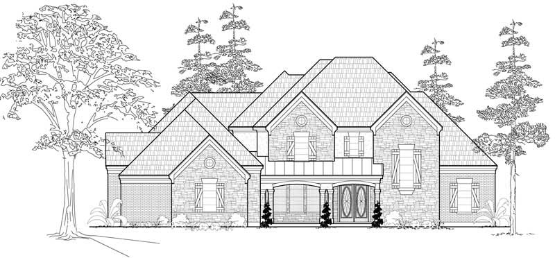4-Bedroom, 4502 Sq Ft Farmhouse Home Plan - 134-1089 - Main Exterior