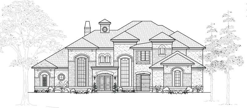 5-Bedroom, 5415 Sq Ft Mediterranean Home Plan - 134-1093 - Main Exterior