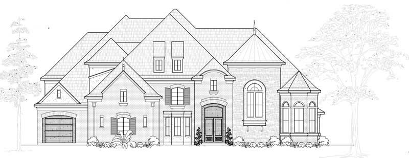 5-Bedroom, 6209 Sq Ft European House Plan - 134-1097 - Front Exterior