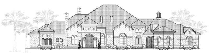 4-Bedroom, 6804 Sq Ft Mediterranean Home Plan - 134-1105 - Main Exterior