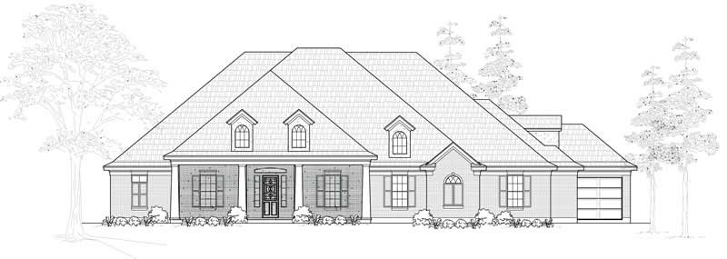 3-Bedroom, 3271 Sq Ft Ranch Home Plan - 134-1107 - Main Exterior