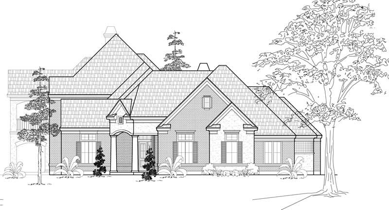 4-Bedroom, 4531 Sq Ft Luxury Home Plan - 134-1132 - Main Exterior