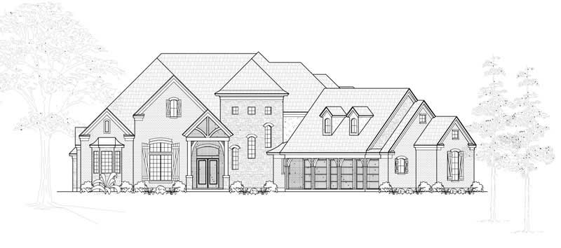 4-Bedroom, 4515 Sq Ft European Home Plan - 134-1134 - Main Exterior