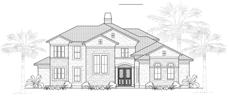 3-Bedroom, 3442 Sq Ft French Home Plan - 134-1142 - Main Exterior
