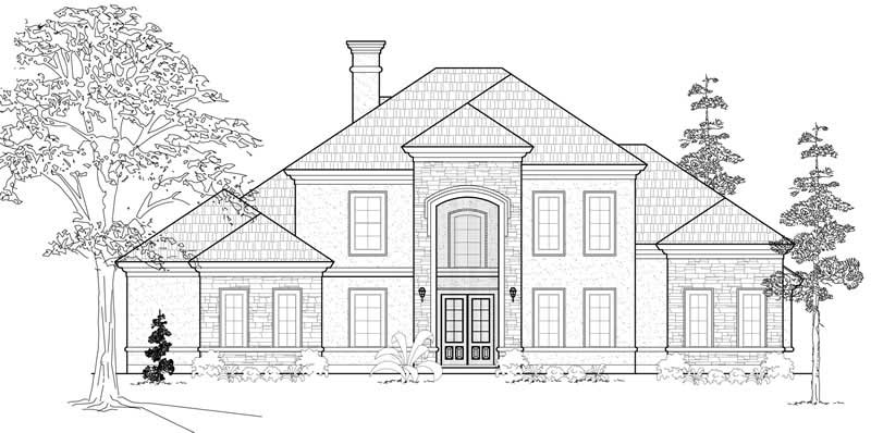 5-Bedroom, 4341 Sq Ft Luxury House Plan - 134-1188 - Front Exterior