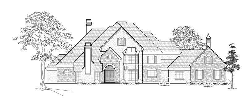 3-Bedroom, 5053 Sq Ft European Home Plan - 134-1217 - Main Exterior