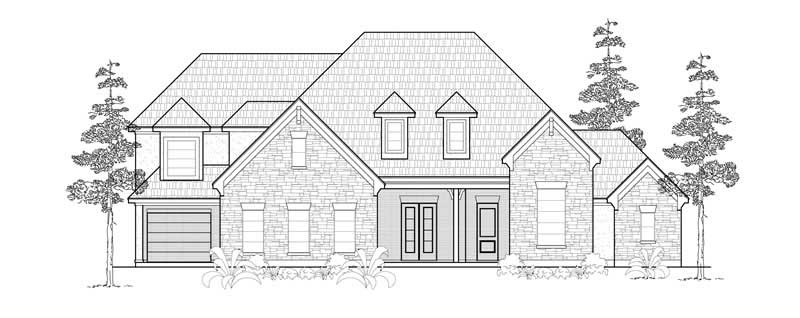 4-Bedroom, 3305 Sq Ft Country House Plan - 134-1247 - Front Exterior