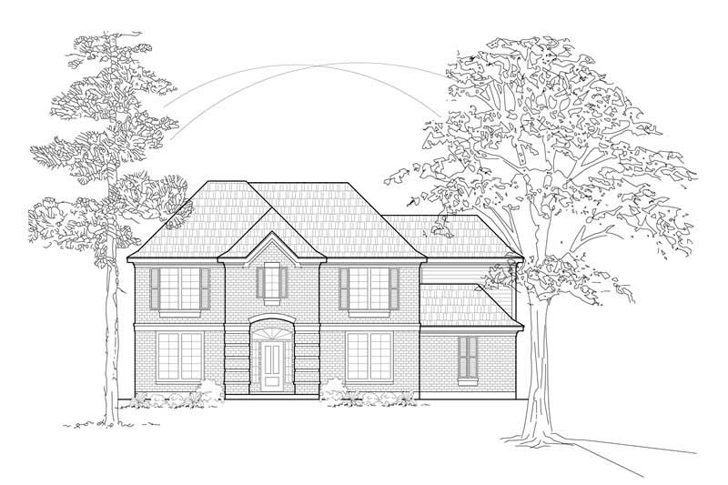 4-Bedroom, 3376 Sq Ft Luxury House Plan - 134-1248 - Front Exterior