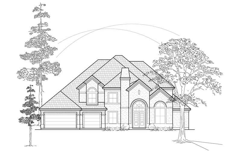 5-Bedroom, 4527 Sq Ft Luxury Home Plan - 134-1268 - Main Exterior