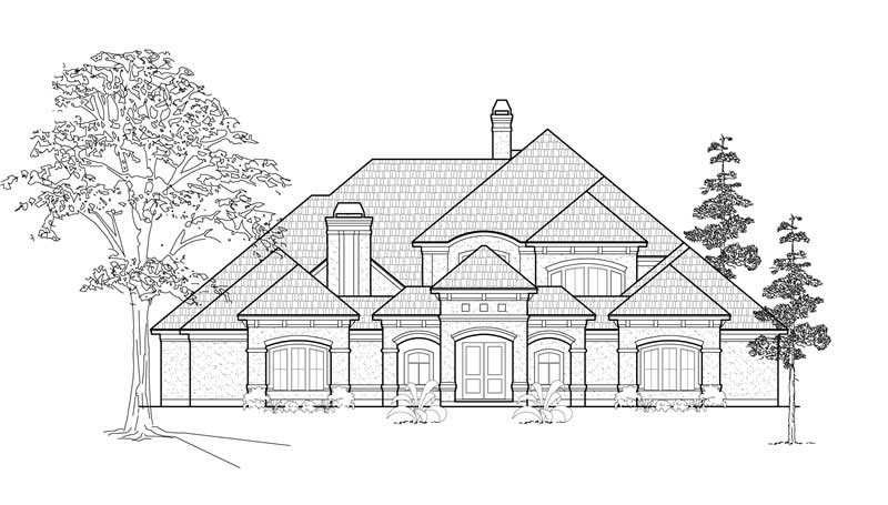 4-Bedroom, 5074 Sq Ft Luxury Home Plan - 134-1314 - Main Exterior