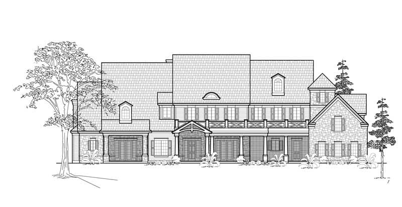 5-Bedroom, 5293 Sq Ft Farmhouse Home Plan - 134-1349 - Main Exterior