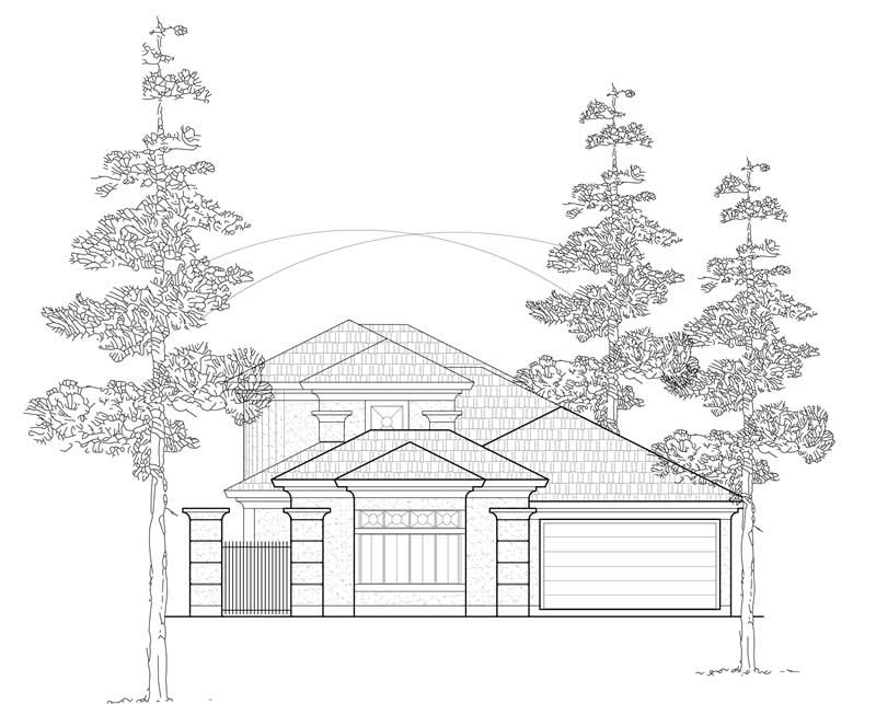 3-Bedroom, 2758 Sq Ft Spanish House Plan - 134-1367 - Front Exterior