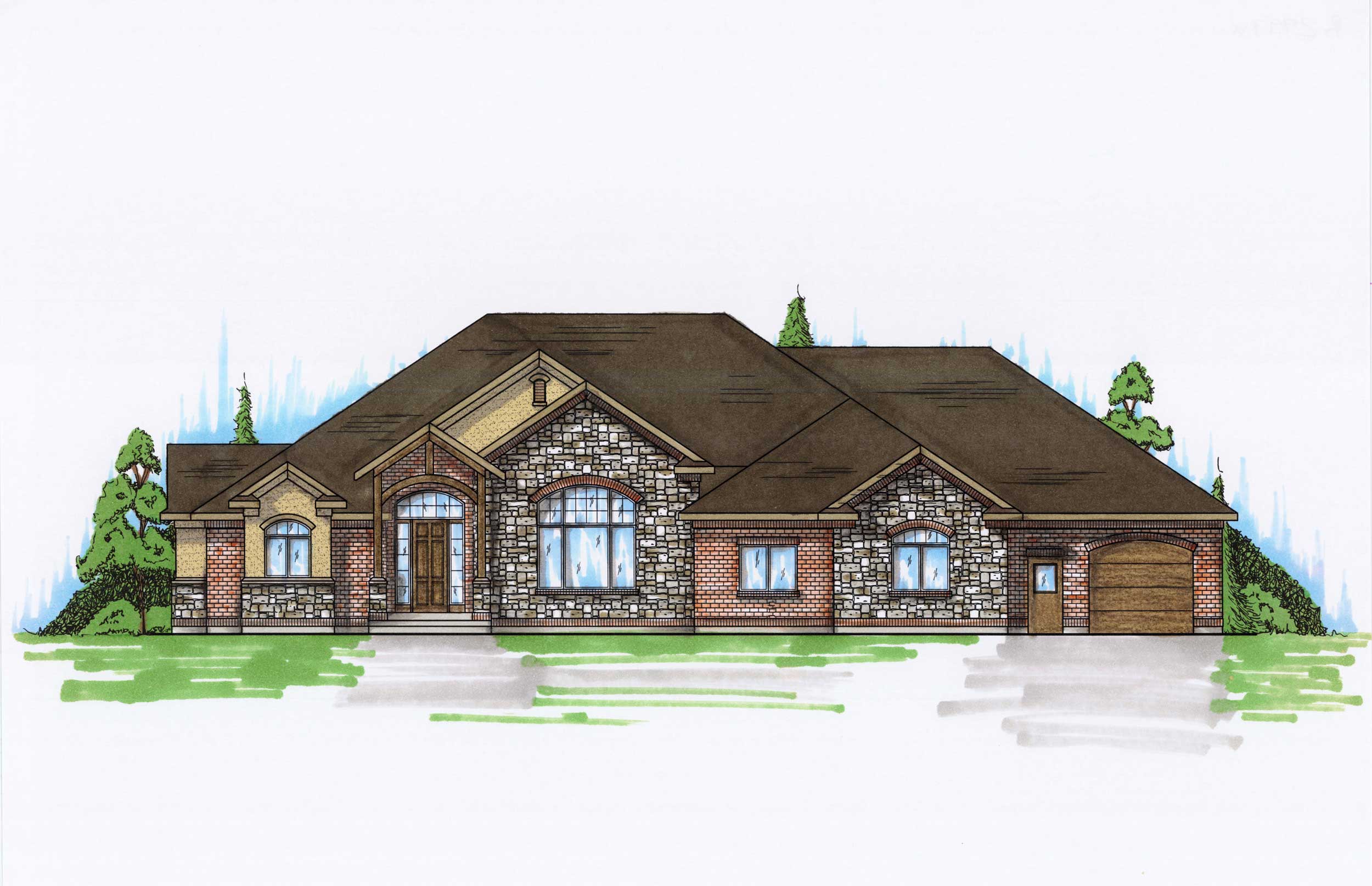 3-Bedroom, 2997 Sq Ft Country House Plan - 135-1011 - Front Exterior