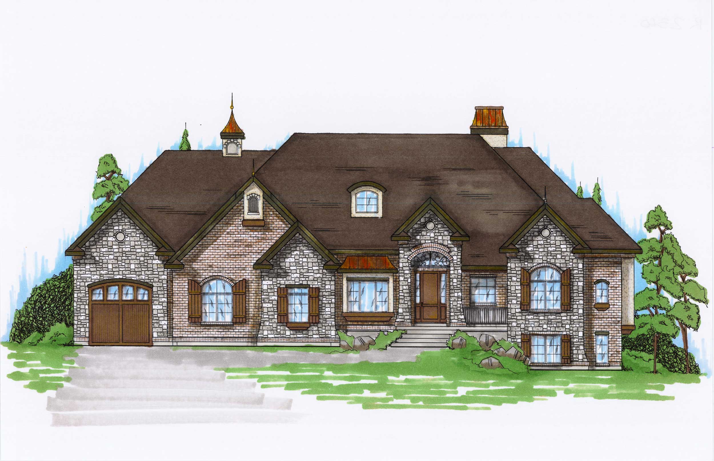 6-Bedroom, 2360 Sq Ft European Home Plan - 135-1013 - Main Exterior