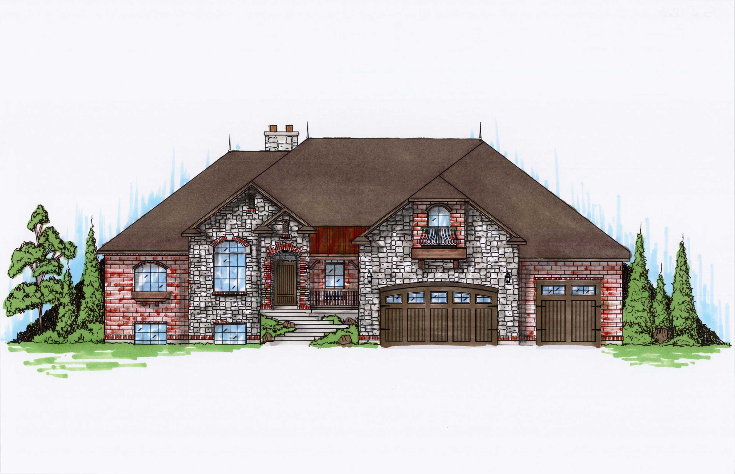 6-Bedroom, 2785 Sq Ft European House Plan - 135-1022 - Front Exterior