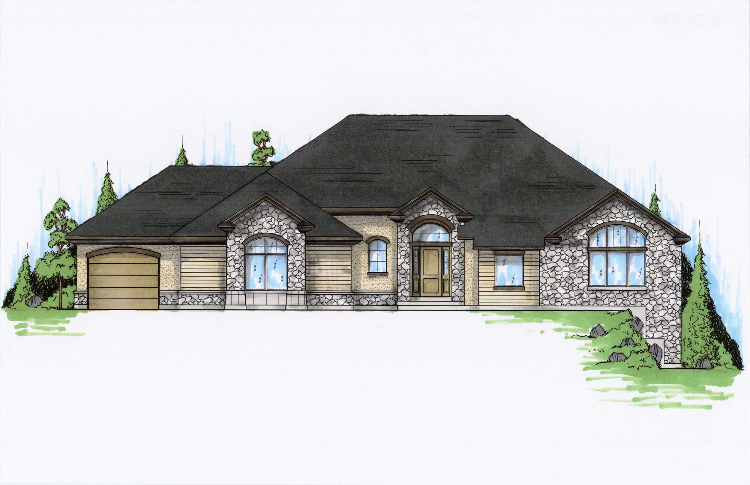 6-Bedroom, 2628 Sq Ft European House Plan - 135-1043 - Front Exterior
