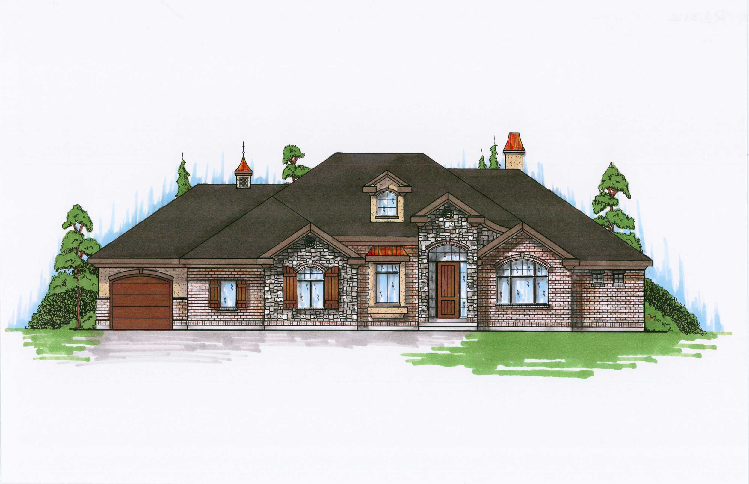 4-Bedroom, 2312 Sq Ft Ranch Home Plan - 135-1130 - Main Exterior