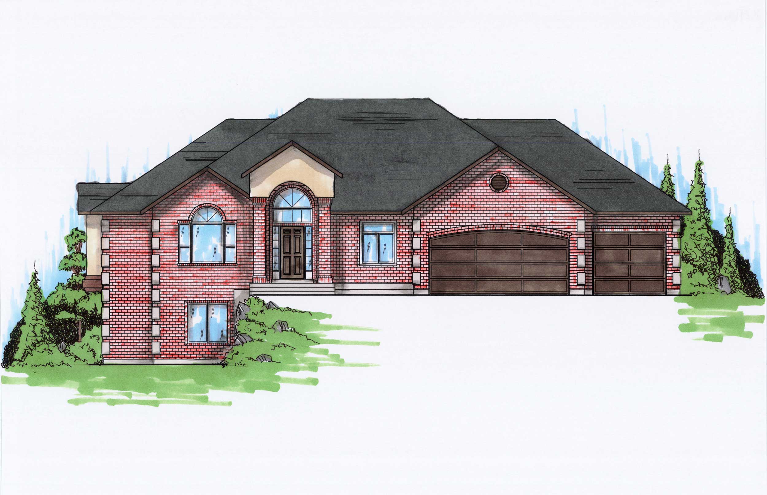 3-Bedroom, 1906 Sq Ft Ranch House Plan - 135-1162 - Front Exterior