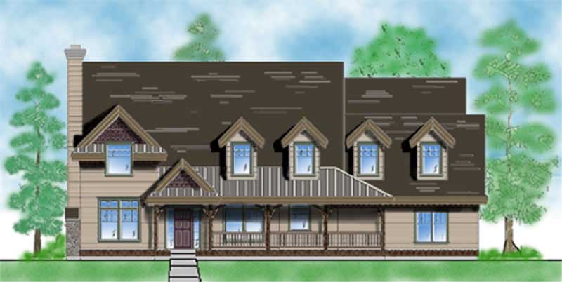 5-Bedroom, 2864 Sq Ft Country House Plan - 135-1176 - Front Exterior