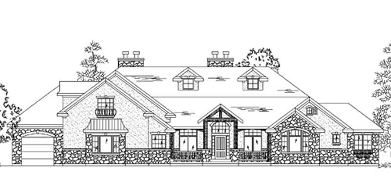 2-Bedroom, 4004 Sq Ft European Home Plan - 135-1180 - Main Exterior