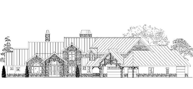 5-Bedroom, 5233 Sq Ft European House Plan - 135-1207 - Front Exterior