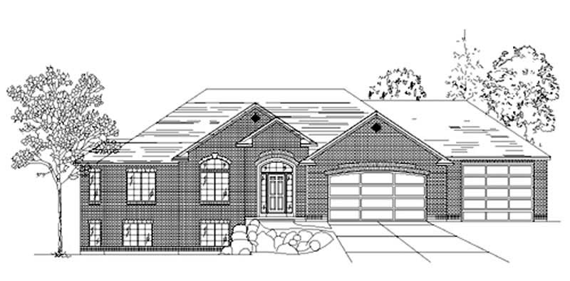 3-Bedroom, 1837 Sq Ft European House Plan - 135-1266 - Front Exterior