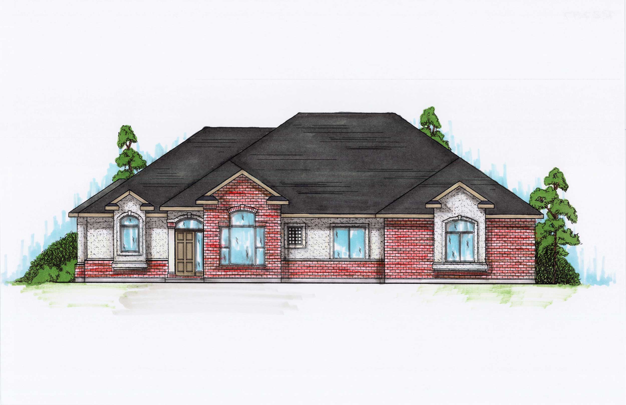 3-Bedroom, 2297 Sq Ft European Home Plan - 135-1272 - Main Exterior