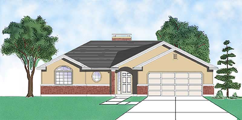 3-Bedroom, 1227 Sq Ft European Home Plan - 135-1320 - Main Exterior