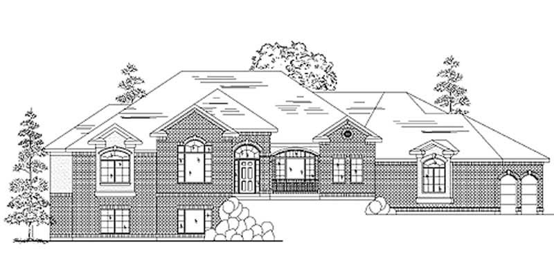 2-Bedroom, 2758 Sq Ft European House Plan - 135-1339 - Front Exterior