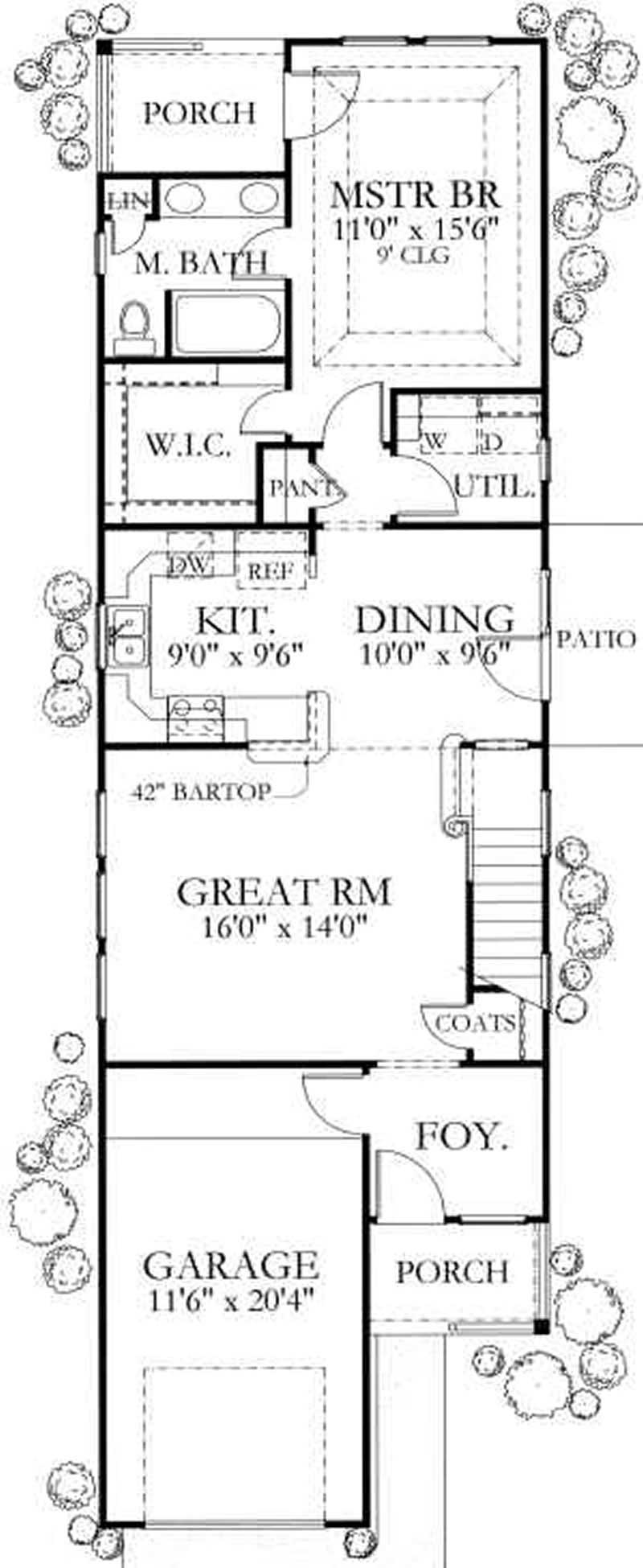 Bungalow House Plan - 3 Bedrms, 2 Baths - 1389 Sq Ft - #136-1003