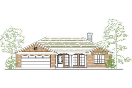 3-Bedroom, 1295 Sq Ft Small House Plans - 136-1021 - Main Exterior