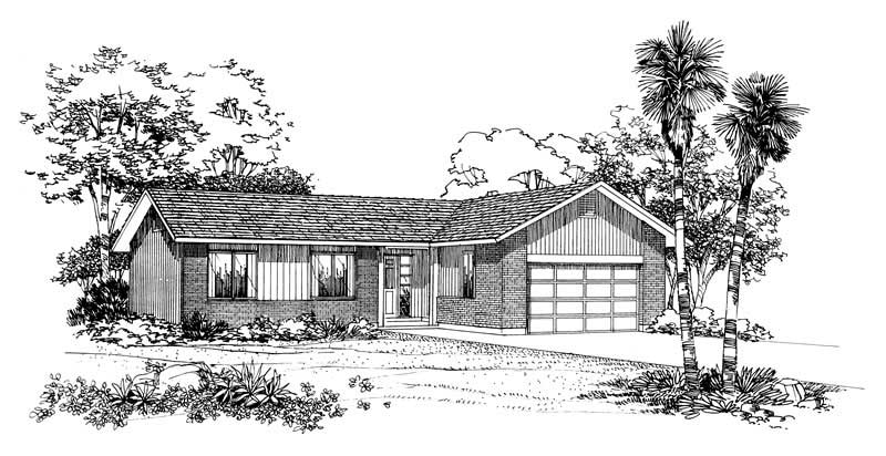 3-Bedroom, 1298 Sq Ft Country Home Plan - 137-1009 - Main Exterior