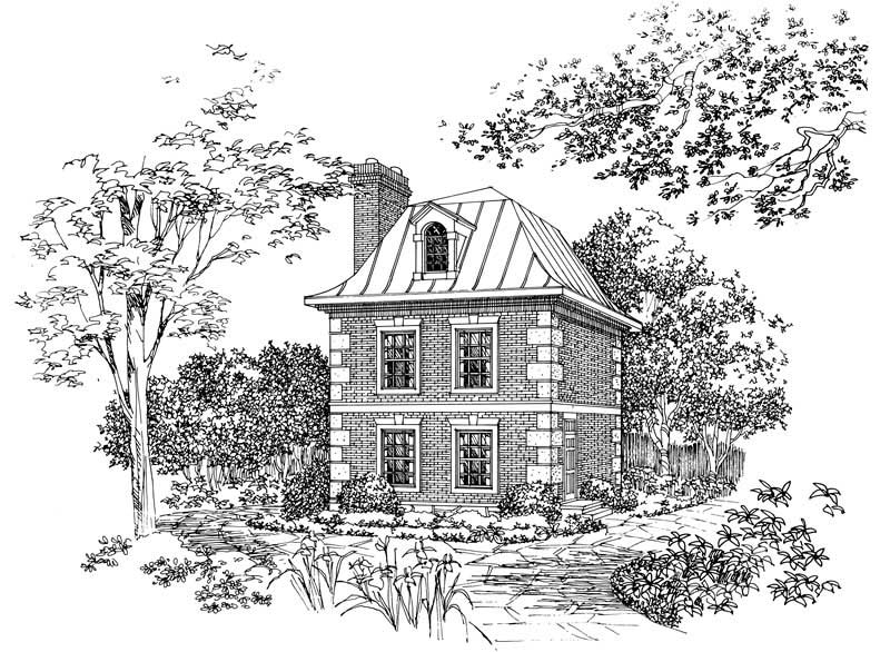 1-Bedroom, 763 Sq Ft European House Plan - 137-1057 - Front Exterior