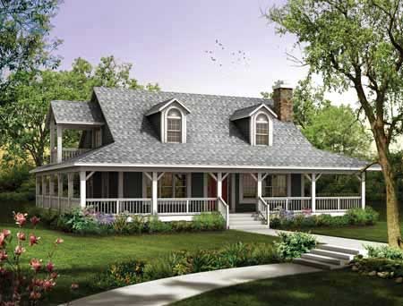 3-Bedroom, 1673 Sq Ft Country House Plan - 137-1079 - Front Exterior