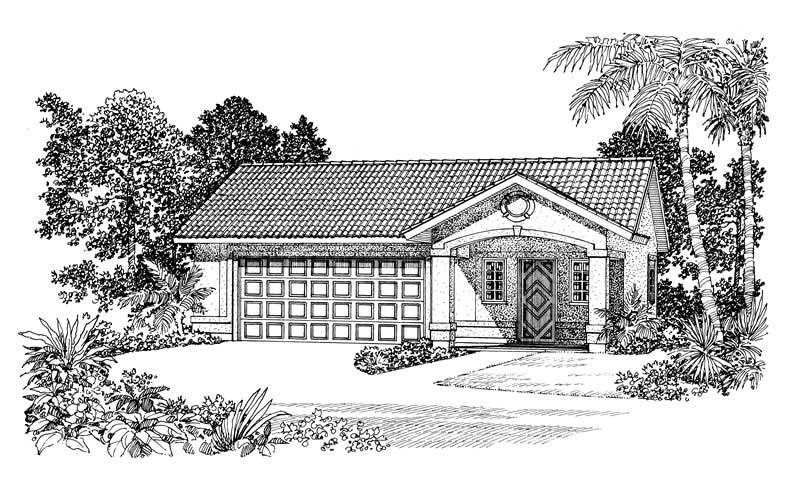 1-Bedroom, 321 Sq Ft Garage House Plan - 137-1100 - Front Exterior