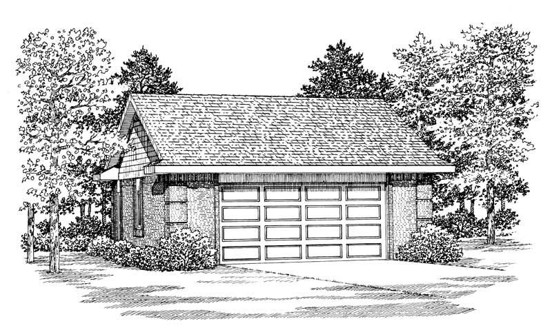 600 Sq Ft Garage Plan - 137-1108 - Front Exterior