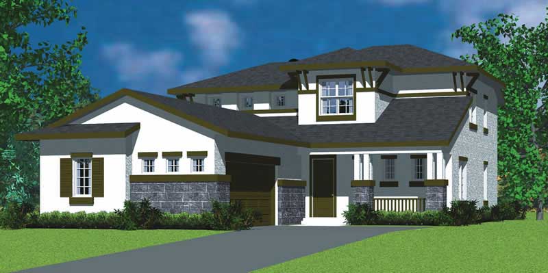 4-Bedroom, 2225 Sq Ft Craftsman Home Plan - 137-1128 - Main Exterior