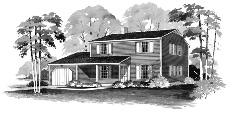 4-Bedroom, 1456 Sq Ft Country House Plan - 137-1238 - Front Exterior