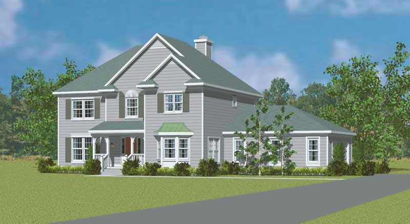 4-Bedroom, 2344 Sq Ft Country House Plan - 137-1256 - Front Exterior
