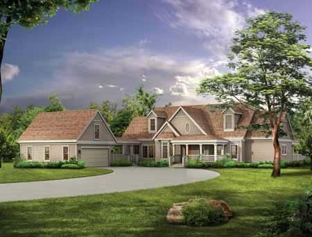 4-Bedroom, 2629 Sq Ft Country House Plan - 137-1349 - Front Exterior