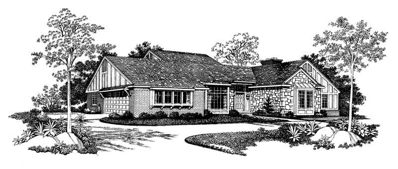 3-Bedroom, 2344 Sq Ft European House Plan - 137-1353 - Front Exterior