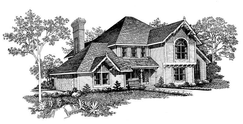 3-Bedroom, 2540 Sq Ft Victorian Home Plan - 137-1354 - Main Exterior