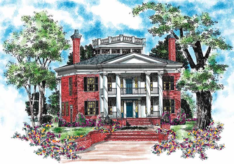 4-Bedroom, 4000 Sq Ft Colonial House Plan - 137-1362 - Front Exterior