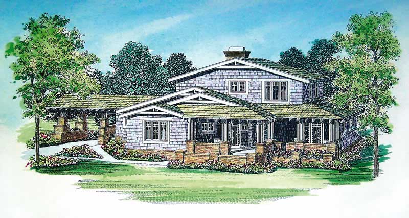 3-Bedroom, 2436 Sq Ft Craftsman House Plan - 137-1377 - Front Exterior