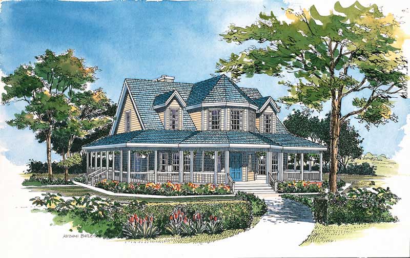 3-Bedroom, 1895 Sq Ft Victorian Home Plan - 137-1385 - Main Exterior