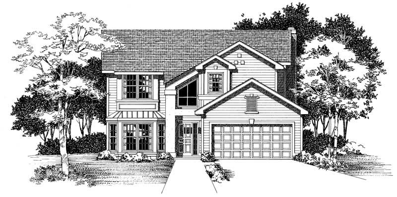 3-Bedroom, 2226 Sq Ft Traditional Home Plan - 137-1407 - Main Exterior