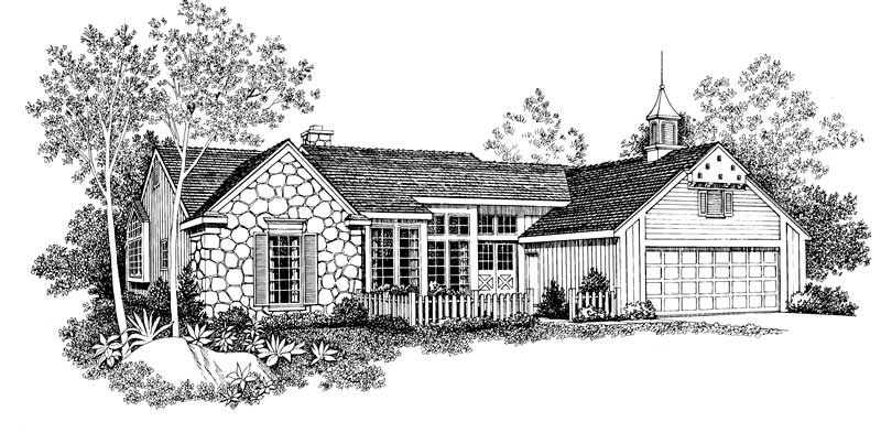 3-Bedroom, 2022 Sq Ft Country Home Plan - 137-1460 - Main Exterior