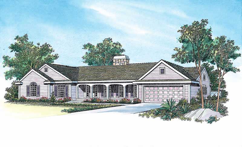 3-Bedroom, 2203 Sq Ft Ranch Home Plan - 137-1472 - Main Exterior