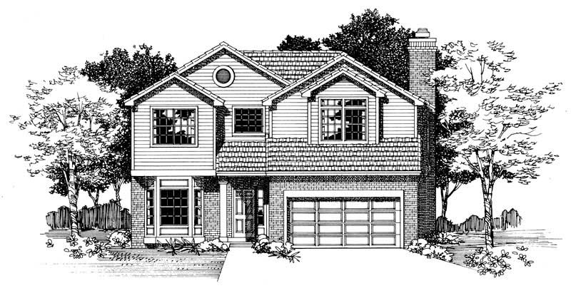 4-Bedroom, 2263 Sq Ft Country House Plan - 137-1495 - Front Exterior