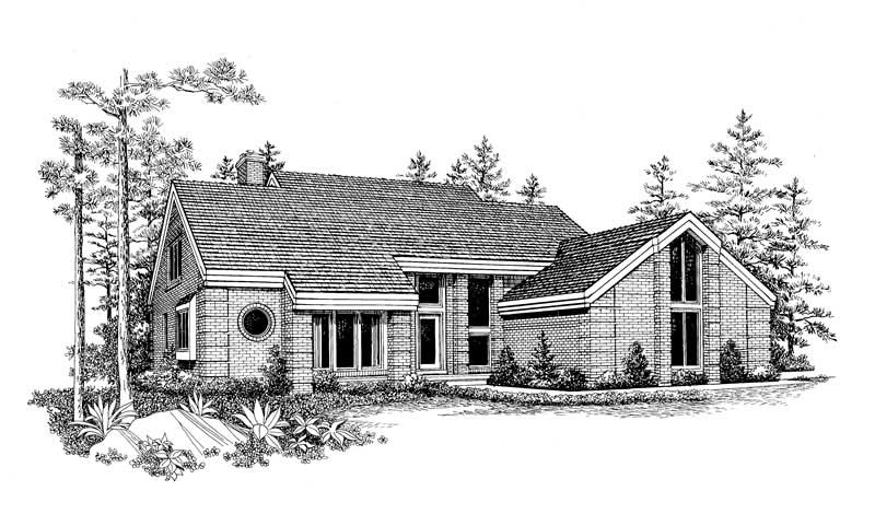 3-Bedroom, 2674 Sq Ft Contemporary House Plan - 137-1501 - Front Exterior